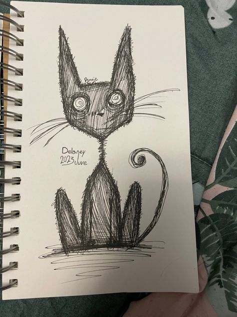 I cant stop drawing these cats!!! Tim Burton Dogs Drawing, Tim Burton Cat, Stop Drawing, Bad Art, Drawing Inspo, Dog Drawing, Cat Drawing, Tim Burton, I Cant