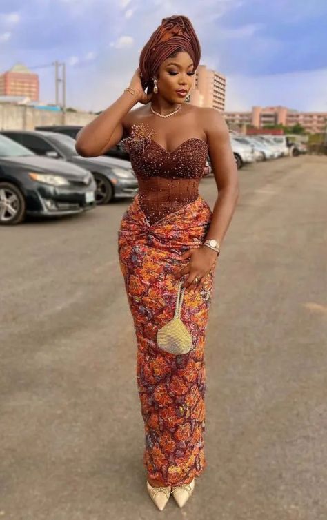 Gown Dress For Women, Lace Gown Dress, Owambe Styles, Nigerian Dress Styles, Unique Ankara Styles, Aso Ebi Lace Styles, Nigerian Dress, Nigerian Lace Styles Dress, Nigerian Lace Styles