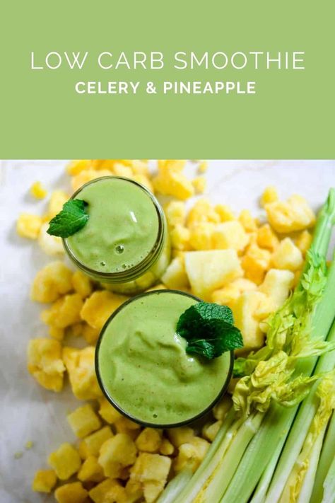 Pineapple Celery Smoothie Celery Pineapple Smoothie, Pineapple Smoothie Recipes Fat Burning, Pineapple Cucumber Smoothie, Celery Smoothie Recipes, Smoothie With Apple, Green Smoothie Prep, Breakfast Shakes Healthy, Celery Smoothie, Healthy Protein Smoothies