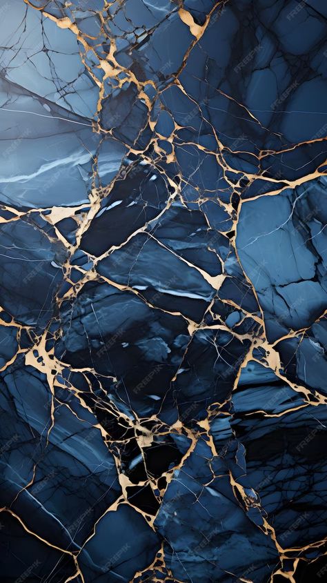 Blue Marble Interior Design, Marble Digital Art, Dark Blue Marble Wallpaper, Blue Marble Texture, Default Wallpaper, Marble Wallpapers, Blue And Gold Wallpaper, Blue Marble Wallpaper, Premium Aesthetic