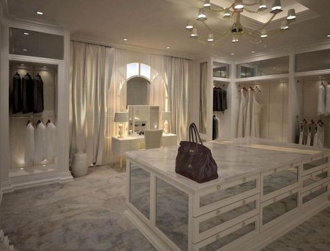 Dream-Closet-Marble-Counter-e1448914778732 Dream-Closet-Marble-Counter-e1448914778732 Closet Vanity, Dream Closet Design, Modern Closet, Closet Decor, Petite Table, Dream Closets, Luxury Bedroom Master, غرفة ملابس, Closet Space