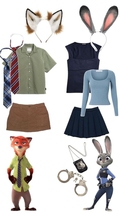 #neilpatrickharris, #familycostumes, #halloweencostumes, #celebrityhalloween, #halloween2022, #creativecostumes, #halloweenspirit, #costumeinspiration, #funfamilyfun Decades Day Inspo Spirit Week, Bunny Cop Zootopia Costume, Fox From Zootopia Costume, Just Hopps Costume, Judy Hoops And Nick Wilde Couple Costume, Pretty Duo Halloween Costumes, Zootopia Bunny Costume, Zootropolis Judy And Nick Costume, Flo From Progressive And Jake From State Farm Costume