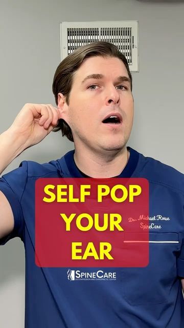 Ear Pressure Relief, Blocked Ears, Fluid In Ears, Michael Rowe, Ear Massage, Ear Pressure, Spine Care, How To Pop Ears, Ear Ache