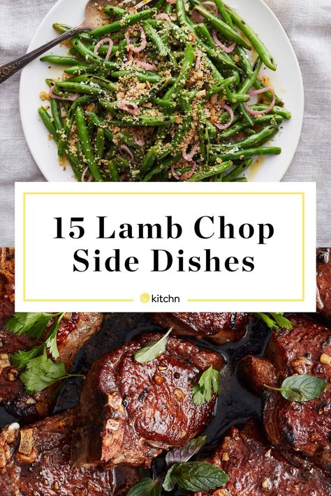 Whether it's a roasted leg of lamb or lamb chops for a special dinner, you’ll want to choose some sides. Whether it's potatoes, veggies, or salad, there's a wide variety of sides that work. We rounded up some of our best classic and less traditional recipes to serve with lamb. Lamb And Vegetables, Lamb Surf And Turf, Lamp Chops Recipe Dinners, Rack Of Lamb Dinner Sides, Lamb Chop Dinner Ideas Dishes, Lamb Meal Ideas, Creamy Lamb Chops, Lamb Pairings, Lamp Chop Recipes