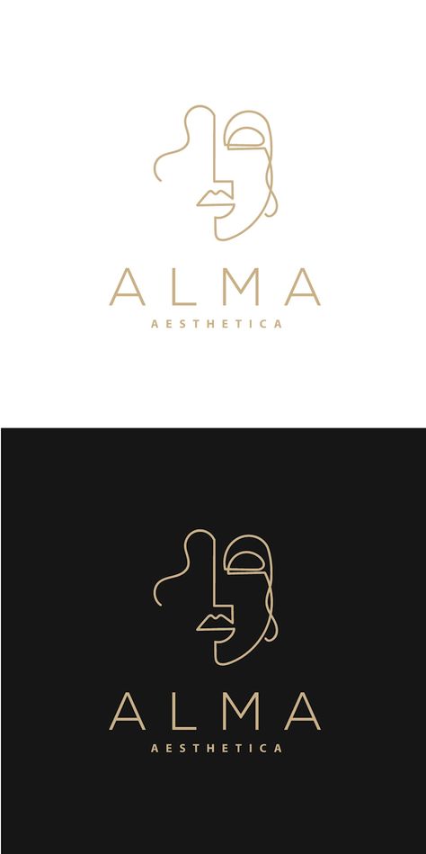 Idea For Logo Design, Refined Logo Design, Medspa Logo Design, Cool Brand Logos, Ideas For Logos Design, Medical Spa Logo, Make Up Logo Ideas, A A Logo, Make Up Brand Logo