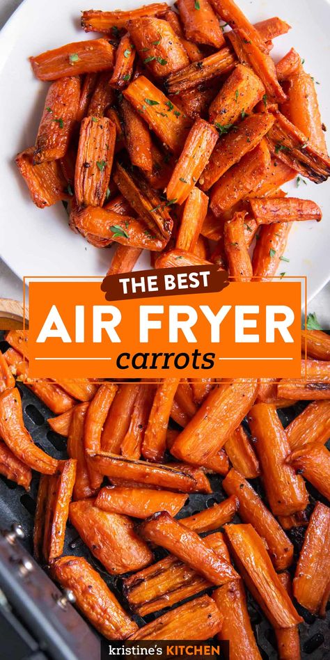 Air Fryer Carrots, Glazed Carrots Recipe, Honey Glazed Carrots, The Best Air Fryer, Carrot Fries, Carrots Recipe, Best Air Fryer, Air Fryer Oven Recipes, Air Fry Recipes