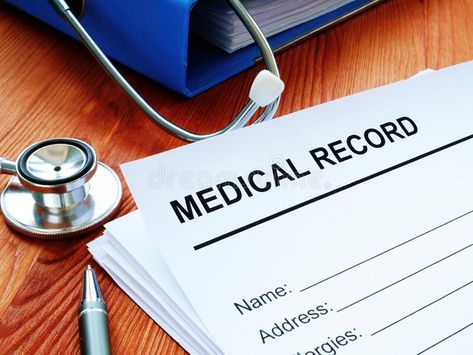 Medical record and stack of papers with stethoscope. Medical record and stack of #Sponsored , #AD, #Sponsored, #record, #papers, #stack, #Medical Medical Records, Stock Images, Medical