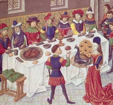 Winter Equinox, Medieval Christmas, Medieval Food, St Lucia Day, Medieval Banquet, Medieval Era, Peacock Photos, Green Knight, Medieval Life