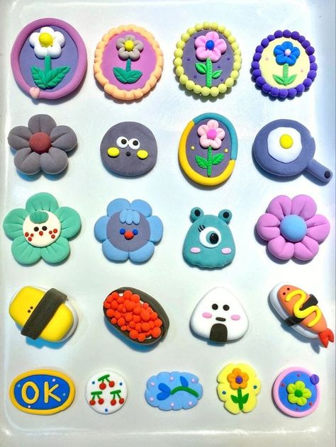 Cute Polymer Clay Animals, Polymer Clay Gifts, Clay Magnets, Diy Air Dry Clay, Clay Diy Projects, Tanah Liat, Clay Crafts Air Dry, Hand Crafts For Kids, Art And Craft Videos