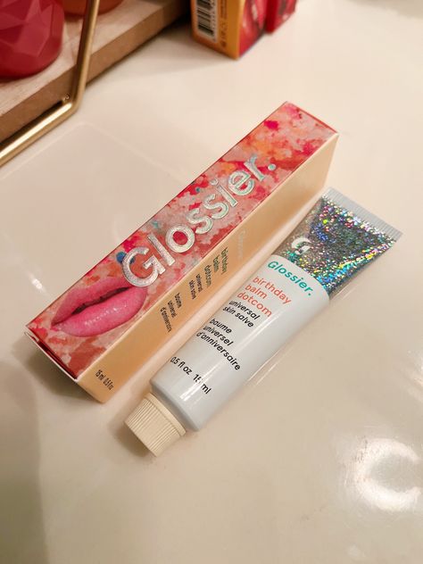 Balm Dotcom Aesthetic, Glossier Birthday Balm Dotcom, Birthday Balm Dotcom, Glossier Birthday Balm, Aesthetic Glossier, Glossier Aesthetic, Glossier Balm, Glossier Balm Dotcom, Glossier Lip Balm