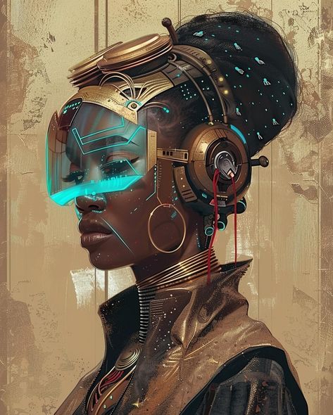 Today’s AI Art of the day #afrofuturism fusion of tradition and technology. #AIart #midjourneyart #midjourneyai #generativeart #ai Afro Futurism Aesthetic, Afrofuturism Aesthetic, Afrofuturism Fashion, Black Gods, Monster Romance, Cyberpunk Inspiration, Afro Futurism, Art Of The Day, Afrofuturism Art