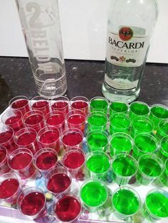 Jarrah Jungle Recipe: Raspberry Vodka and Lime Rum Jelly Shots Vodka Jelly Shots, Raspberry Jello Shots, Vodka Jelly, Shots Recipes, Vodka Punch, Christmas Jello Shots, Jelly Shots, Vodka Lime, Pudding Shots