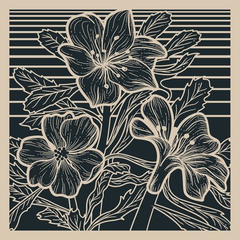 Flower Linocut, Linocut Design, Printmaking Inspiration, Linocut Printmaking, Lino Art, Desert Flowers, Linocut Art, Desert Cactus, Sgraffito