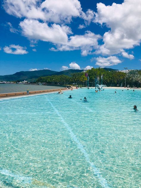 Blue water in lagoon at cairns Cairns Australia Aesthetic, Cains Australia, Australia Pics, Travel Manifestation, Australia Pictures, Cairns Queensland, Australia Trip, Cairns Australia, Australia Beach