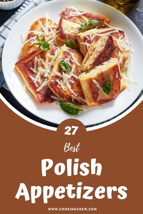 From Pierogi to bite-sized Kielbasa, these Polish appetizers are sure to add a touch of sophistication to any special gathering. Polish Appetizer Recipes, Easy Polish Food Recipes, Pierogi Appetizer Appetizers, Polish Party Food, German Appetizer Recipes, Kielbasa Appetizer Crockpot, Polish Appetizers Easy, Polish Sausage Appetizer Recipes, Polish Charcuterie Board