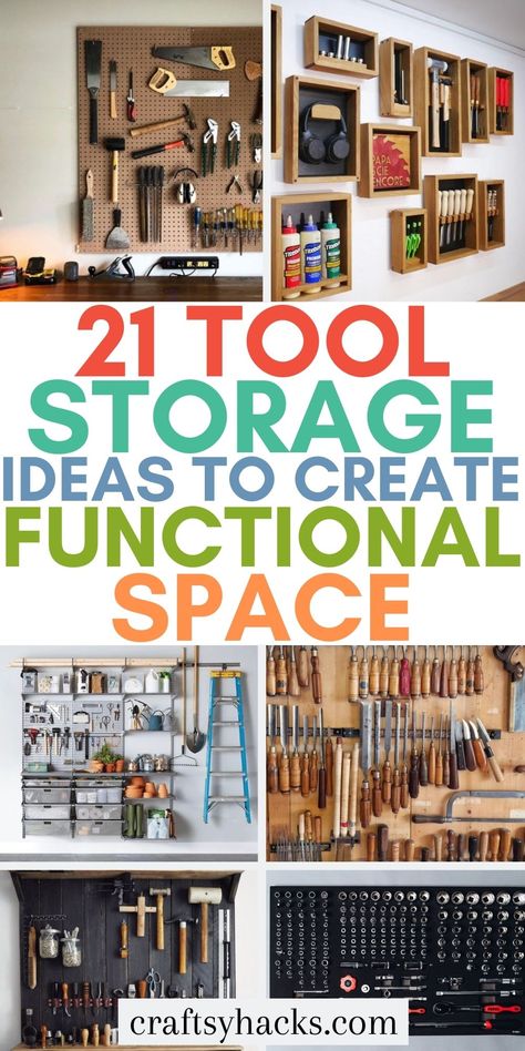 Tool Storage Ideas, Tool Wall Storage, Garage Storage Inspiration, Garage Organisation, Storage Shed Organization, Garage Workshop Organization, Garage Tool Organization, Shed Organization, Garage Organization Diy