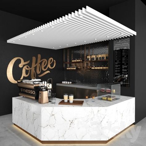 Modern Coffee Bar Ideas Restaurant Design, Cafe Decoration Ideas Coffee Shop Modern, Small Coffee Shop Ideas, Airport Restaurant, Restaurant Inspiration, Modern Coffee Shop, Cafe Counter, Bakery Shop Design, Bakery Design Interior