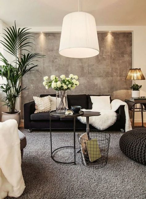 Living Room Wall Designs, Modern Living Room Wall, Trendy Living Rooms, White Living, White Living Room, Elegant Living Room, Elegant Living, A Living Room, Small Living Rooms