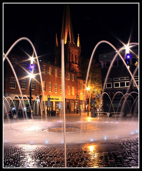 wakefield night    wakefield center with its cathedrial as its backdrop Wakefield Yorkshire, Holiday Park, Jet Plane, Wakefield, West Yorkshire, My Roots, Places Of Interest, Where I Live, City Centre