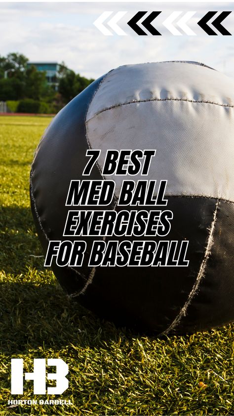 Medicine Balls are a great tool for developing core and rotational power. Here are my favorite Med Ball exercises for Baseball Players. Baseball Training Workouts, Medicine Ball Exercises For Beginners, Baseball Strength Training For Kids, Baseball Workouts For Kids, Baseball Mobility, Weighted Ball Exercises, Baseball Strength Training, Youth Baseball Drills, Sprint Workout