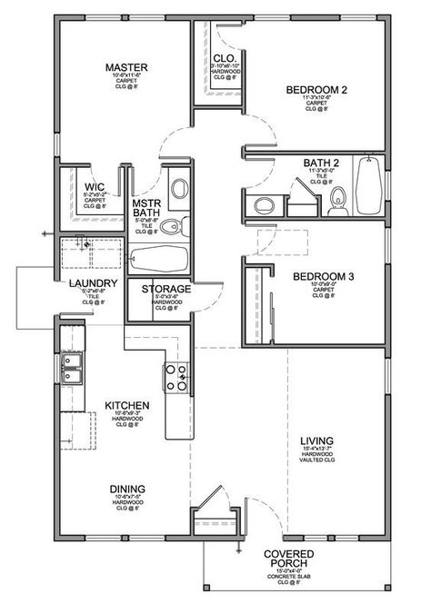 26 Harmonious Simple 3 Bedroom Floor Plans House Plans 64d9450916f7c - 7 best 3 bedroom house pl... 3 Room House Plan, Pelan Lantai Rumah, Four Bedroom House Plans, Fasad Design, Rumah Minecraft Sederhana, 5 Bedroom House Plans, Three Bedroom House Plan, Bungalow Floor Plans, House Plans With Photos