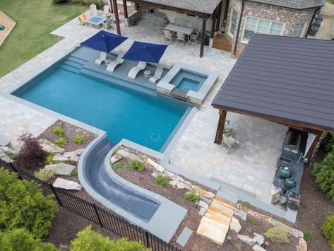 Luxury Pools Backyard, Living Pool, Dream Backyard Pool, Pools Backyard Inground, Pool Landscape, Pool Backyard, Small Pool Design, Backyard Pool Landscaping, Backyard Remodel