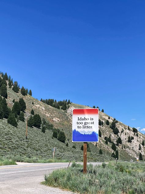 Idaho Mountains #idaho #idahocore #mountains #outdoors #nature #protectnature #summer #roadsigns Idaho Aesthetic, Idaho Mountains, Private Idaho, Northern Idaho, Coeur D'alene Idaho, My Own Private Idaho, Sun Valley Idaho, Nampa Idaho, Family And Consumer Science