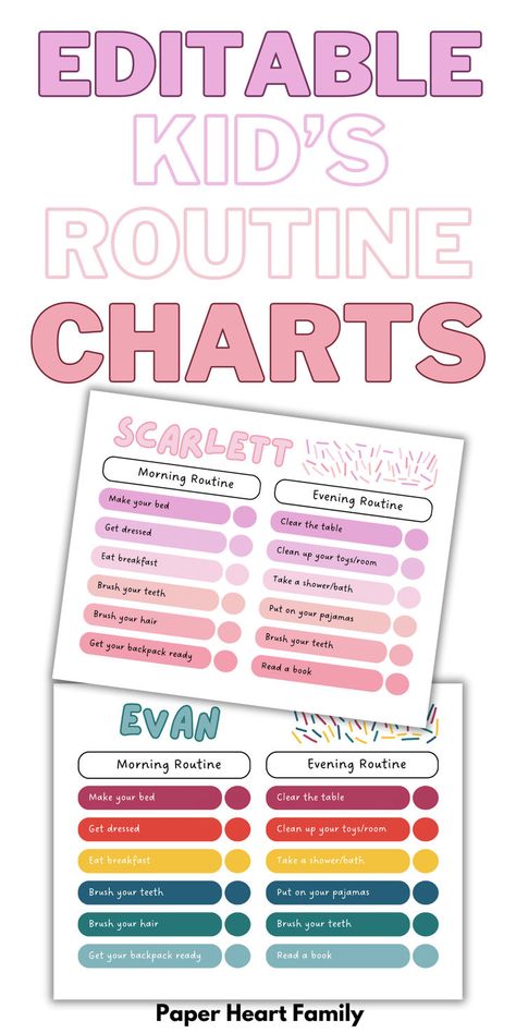 Printable Morning Routine Chart, School Morning Routine For Kids, Printable Chore Charts For Kids Free, Kids Routine Chart Printable Free, Morning Routine Checklist For Kids, Kids Morning Routine Chart, Morning Routine Chart For Kids, Kids Morning Checklist, Routine Charts For Kids