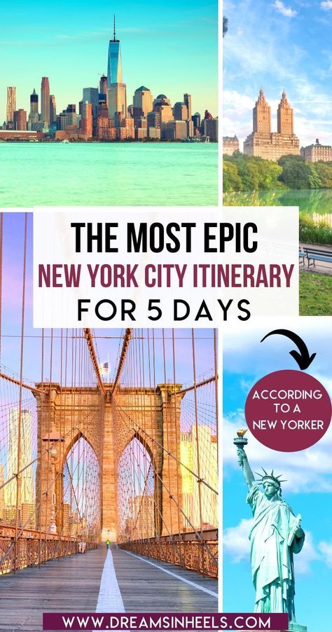 New York 5 Days Itinerary, 5 Days In Nyc, 5 Day Nyc Itinerary, 5 Days In New York City, New York City Itinerary, New York Itinerary, Nyc Vacation, Nyc Itinerary, Travel Nyc