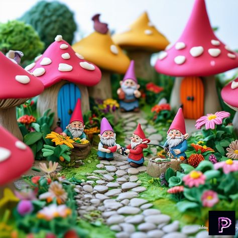 Explore the whimsical charm of a gnome village crafted from clay, nestled in a vibrant garden filled with oversized flowers. 🍄🏡   What charming tales will your art mold today?   #AI #Art #PicassoAIArt #CraftClay #GnomeVillage #Whimsy Scandinavian Bedroom Decor, Gingerbread Contest, Nordic Style Bedroom, Oversized Flowers, Gnome Village, Bedroom Scandinavian, Scandinavian Bedroom, Bedroom Decor Ideas, Style Bedroom