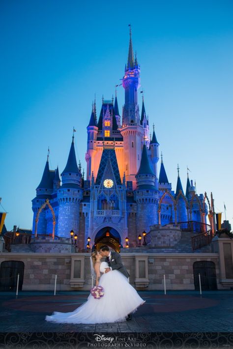 Magic Kingdom wedding photos Magic Kingdom Wedding, Story Book Wedding Invitations, Disney Cruise Wedding, Book Wedding Invitations, Disney Wedding Venue, Disney Princess Wedding, Disney World Wedding, Storybook Wedding, Disney Wedding Dresses