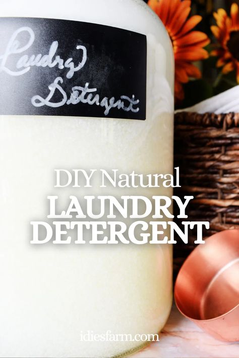 Making your own DIY homemade liquid laundry detergent can be efficient and effective with only a few simple ingredients! Natural laundry detergent is the perfect way to have complete control over the ingredients while keeping All Natural Laundry Detergent, Make Your Own Washing Detergent, Diy Chemical Free Laundry Detergent, Diy Healthy Laundry Detergent, Homemade Laundry Detergent For Sensitive Skin, Diy Nontoxic Laundry Detergent, Sensitive Skin Laundry Detergent Diy, Chemical Free Laundry Detergent Homemade, Home Made Liquid Laundry Detergent