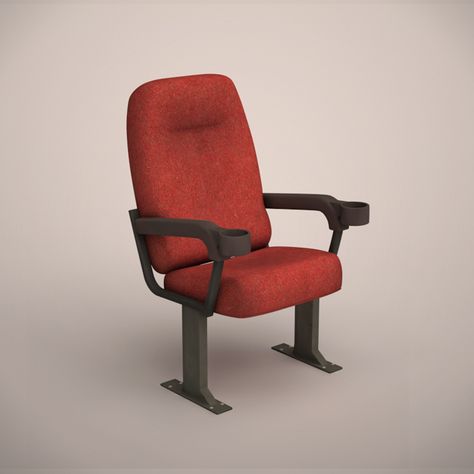 Cinema Chair #Cinema, #Chair Movie Seats, Cinema Chairs, Communication Logo, Cinema Theatre, Movie Cinema, Interior Sketch, Cinema Film, Low Poly Models, 3d Studio