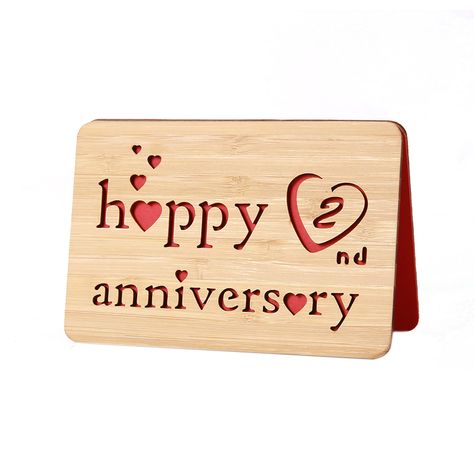 PRICES MAY VARY. Handmade Wooden Card: The 2nd anniversary wooden card is handcrafted, making it both charming and unique. Each card features distinct wood grain patterns, giving it a rustic look and feel. This quality makes it a truly special and timeless gift. Ideal Gift for Anniversary: Package include: 1 wood greeting card (Size: 3.9” x 5.9”), and 1 premium envelope.Open the card,the interior area is blank and you can write your personal message for lover,family and friends.It's an ideal gif Wedding Anniversary Greetings, Wedding Anniversary Greeting Cards, 1st Anniversary Cards, Anniversary Boyfriend, Anniversary Cards Handmade, Anniversary Cards For Husband, Happy Anniversary Cards, Anniversary Greeting Cards, Anniversary Greetings