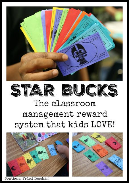 STAR Bucks in the classroom? You bet! Star Bucks are fun and easy classroom economy system that kids love. Unique teaching idea that reinforces place value. Great for behavior, homework, and participation. Perfect for the home too! Starwars Classroom Theme, Unique Classroom Themes Elementary, Classroom Management Reward System, Starwars Classroom, Star Wars Classroom Theme, Starwars Theme, Classroom Economy System, Classroom Management Rewards, Classroom Reward System