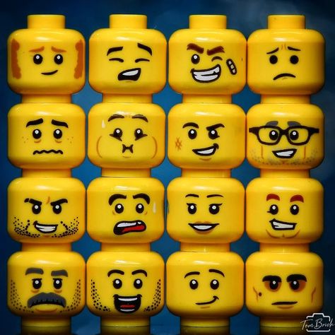 Tom Brick on Instagram: "Whats your Mood? Today a new package arrived from the PAB order at @lego And I also ordered new faces. Here are some of awesome expressions officially made. There are so many and many more. I wish I could order all of them. While I orederd these I already had some ideas how to use them. But whats your mood? Happy, sad, tired? Choose your head Brick on ° ° ° ° ° ° ° ° ° ° ° ° ° ° ° ° ° ° ° ° ° #lego #love #sport #toyphotography #toy #disneyprincess #sip #stuckinp Figure Face, Lego Faces, Lego 3d, Refugees Art, Head Female, Female Accessories, Lego Head, Lego Accessories, Lego Minifigs