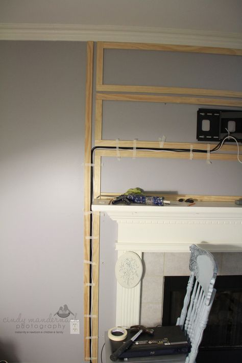 Cameras and Chaos: the tv wall mount is done... Hide Tv Cords, Deco Tv, Tv Over Fireplace, Tv Cords, Tv Ideas, Modern Tv Wall, Beton Design, Hide Wires, Tv Wall Mount