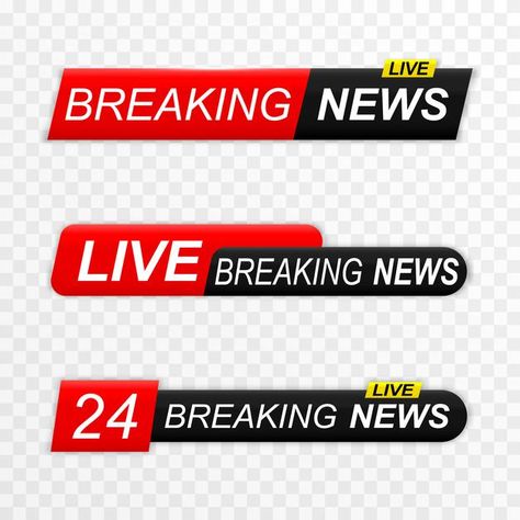 Breaking news background banners set bre... | Premium Vector #Freepik #vector #background #logo #banner #label Breaking News Background, News Background, Title Idea, Youtube Video Ads, Broadcast News, Flower Background Design, Lower Third, Logo Banner, Galaxies Wallpaper