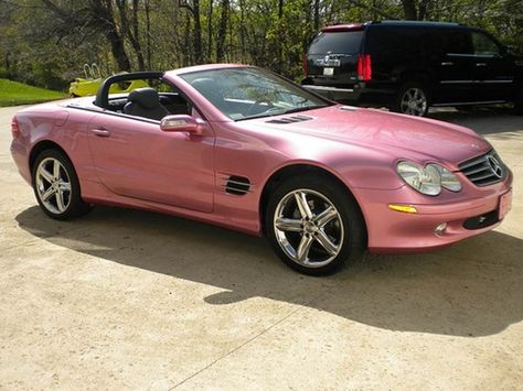 Pink mercedes convertible Pink Mercedes Benz, Pink Convertible Car, Pink Mercedes, Pink Bmw, Girl Cars, Mercedes Convertible, Pink Ferrari, Pink Wheels, Mercedes Benz Gl Class