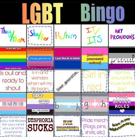 Nonbinary Bingo, Lgbtq Bingo Template, Pride Bingo, Trans Bingo, Lgbtq Bingo, Aroace Bingo, Fill The Jars Template, Homemade Frappuccino, About Me Template