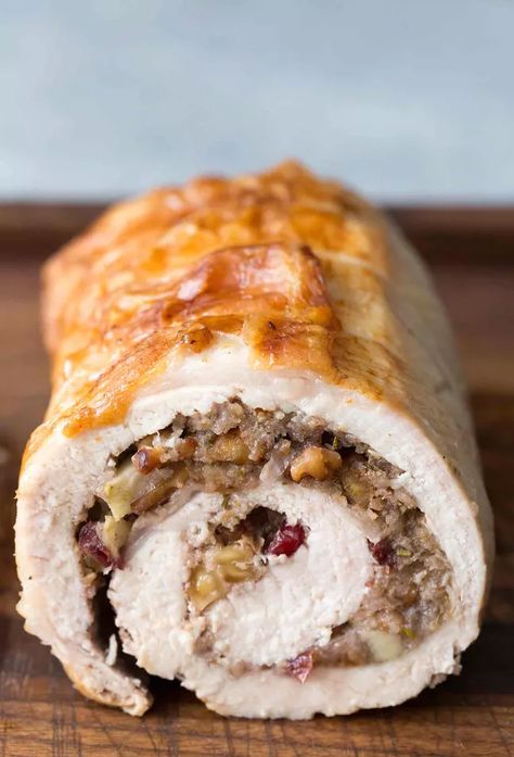 Apple Stuffed Pork Loin, Stuffed Pork Loin, Pork Loin Recipe, Butcher's Cut, Stuffed Pork, Cranberry Apple, Pork Loin Recipes, Pork Ham, Tenderloin Recipes