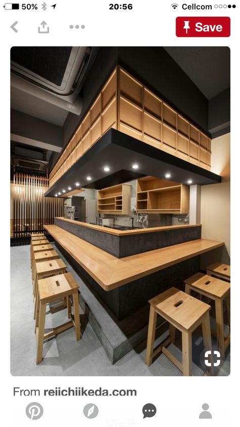 Japanese Restaurant Interior, Japanese Restaurant Design, Bar Deco, Japanese Bar, Bar Counter Design, Coffee Shop Interior Design, Cozy Restaurant, Car Furniture, Bar Interior Design