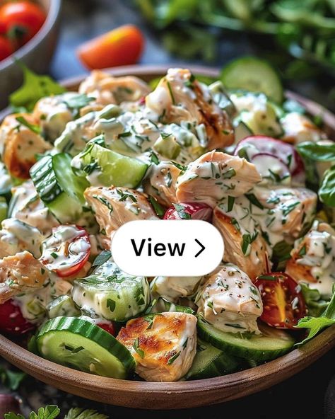 Lemon8 · Tzatziki Chicken Salad · @Amanda Miko Tzatziki Chicken Salad Recipe, Taziki Chicken Salad, Taziki Salad, Chicken Salad Sides, Chicken Tikka Salad, Sabbath Ideas, Tzatziki Chicken Salad, Tzatziki Chicken, Salad With Chicken