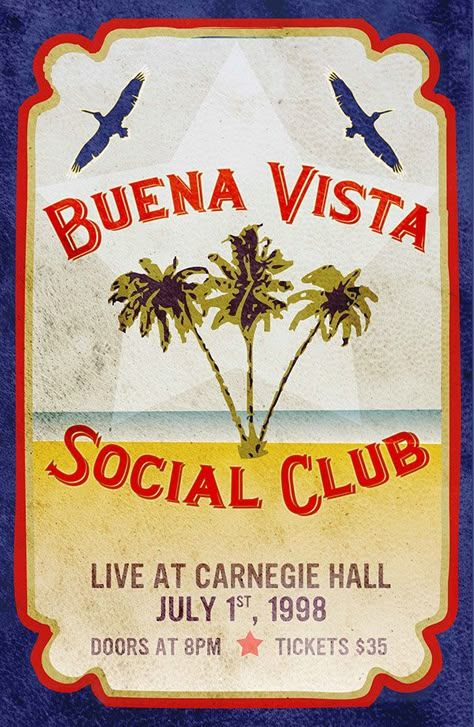 Buena Vista Social Club, Vintage Cuba, Bar Deco, Cuban Music, Havana Club, Salsa Music, Cuban Art, Havana Nights, Club Poster