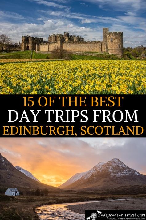 15 Best Day Trips from Edinburgh Scotland - Independent Travel Cats Plan The Day, Outlander Filming Locations, Day Trips From Edinburgh, Edinburgh Scotland Travel, Rosslyn Chapel, Scotland Vacation, Scotland Road Trip, United Kingdom Travel, Loch Ness