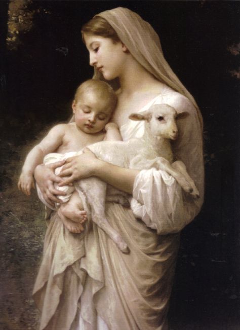 Henri Fantin Latour, Arte Grunge, William Adolphe Bouguereau, Madonna And Child, Blessed Virgin Mary, Blessed Mother, Mother Mary, Religious Art, Vintage Painting