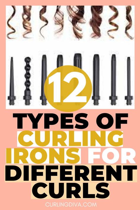 Bubble Wand Curls, Curling Iron Tips, Types Of Curling Irons, Spiral Curling Iron, Spiral Hair Curls, Curling Wand Tips, Marcel Curling Iron, Hair Curling Tools, Diy Curls