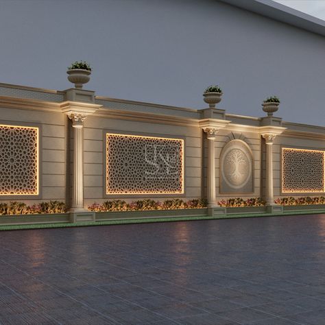 Experience the elegance and cultural richness of our Boundary Walls, where natural sandstone and intricate patterns unite to create a captivating display of artistry. Stone Art by SKL provides boundary wall concepts in natural indian sand stone and natural indian marble.

#landscape #landscapedesign #landscapefeatures #wallcladding #wallcladdingstone #stoneart #stoneartbyskl #interiordesign #architecture #architect #house #home #naturalstone #naturalstonesupplier #stone #marble #sandstone Boundary Wall Designs, Main Gate Ideas, Boundry Wall, Classic Fence, Castle House Design, Castle Exterior, Compound Wall Design, Gate Wall Design, Front Wall Design