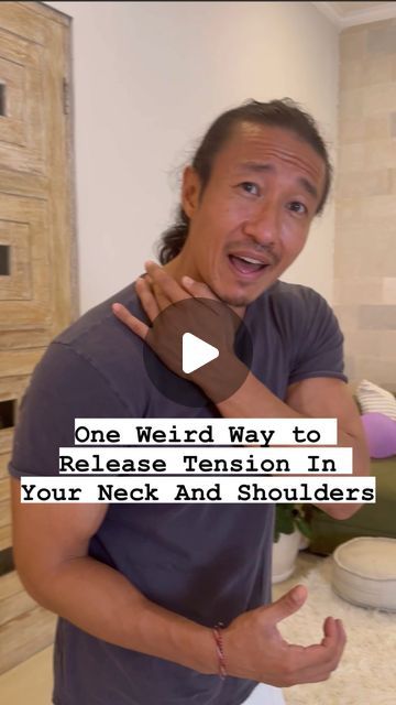 How To Release Tension In Shoulders, Relax Shoulder Muscles, How To Release Tension In Neck, Release Tension In Neck And Shoulders, Tense Shoulders And Neck Relief, Self Massage Neck And Shoulders, Tense Shoulders, Mike Chang, Tight Shoulders