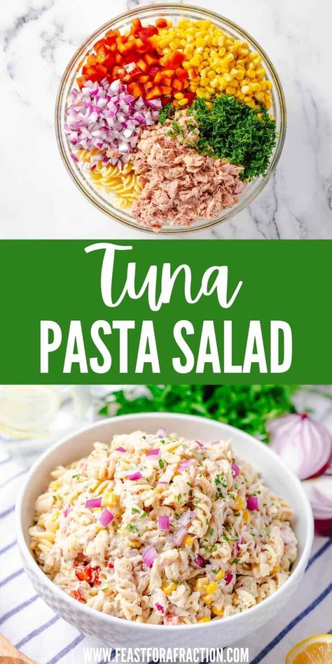 Essen, Easy Tuna Pasta Salad, Pasta Salad With Tuna, Easy Tuna Pasta, Tuna Pasta Salad Recipes, Creamy Pasta Salad, Salad With Tuna, Tuna Macaroni Salad, Tuna Pasta Salad